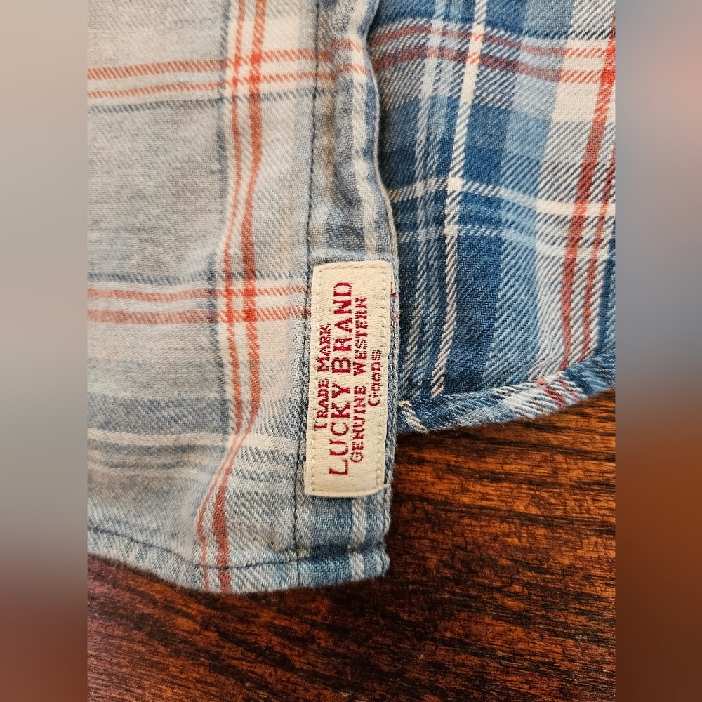 Lucky Brand Western Pearl Snap Sz S - Picture 4 of 7